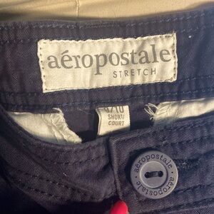 Aeropostale ladies stretch pants 2 pairs navy and tan size 9/10 short